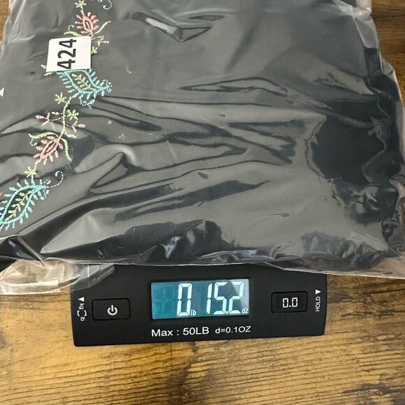 Double D Ranch Dress Womens 1X Black Embroidered Stretch Slinky Western Boho Vtg - Picture 12 of 12